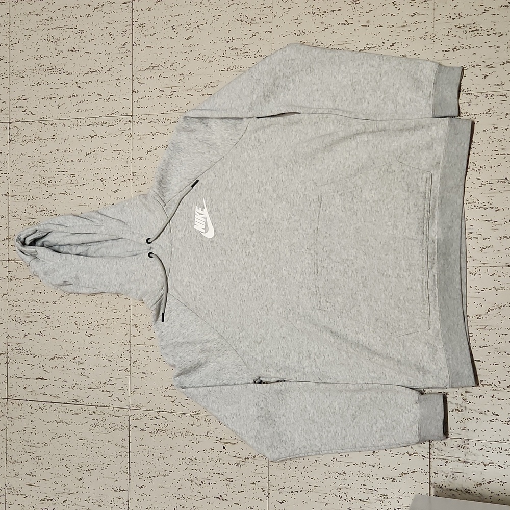Nike Grey Pullover Kangaroo Pouch Hoodie Sweater